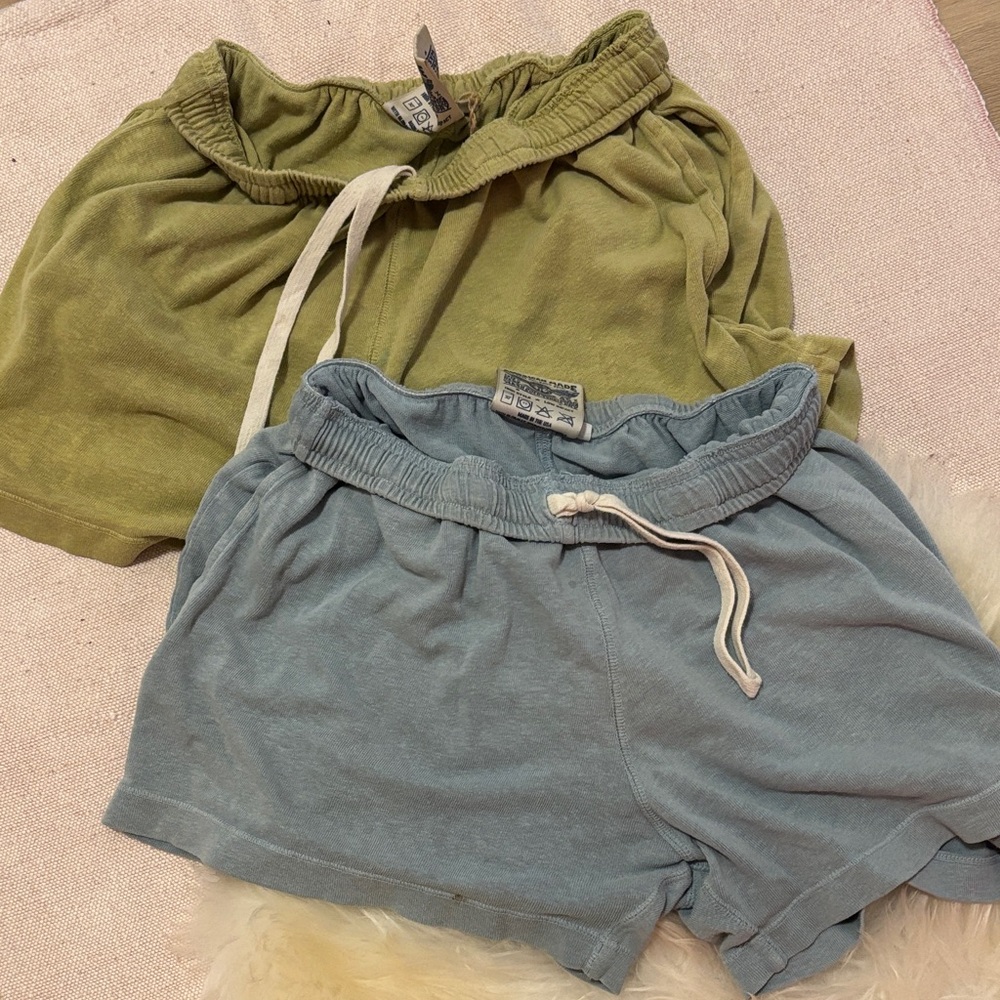 Jungmaven Gym Shorts - Blue and Green